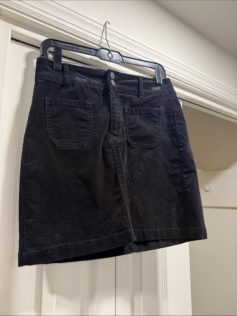 Wallflower - Black Corduroy Mini Skirt